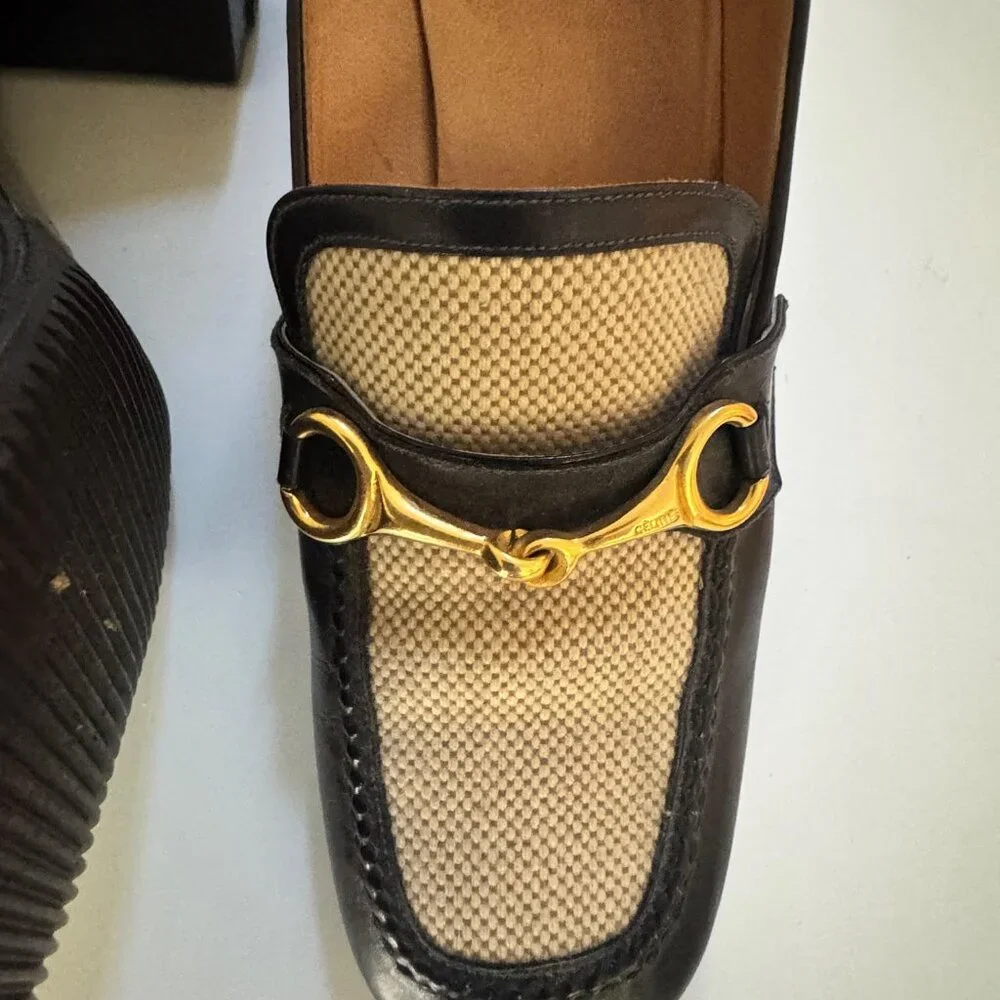 Céline Paris Horsebit/ Flat Mule Loafers - Picture 4 of 6